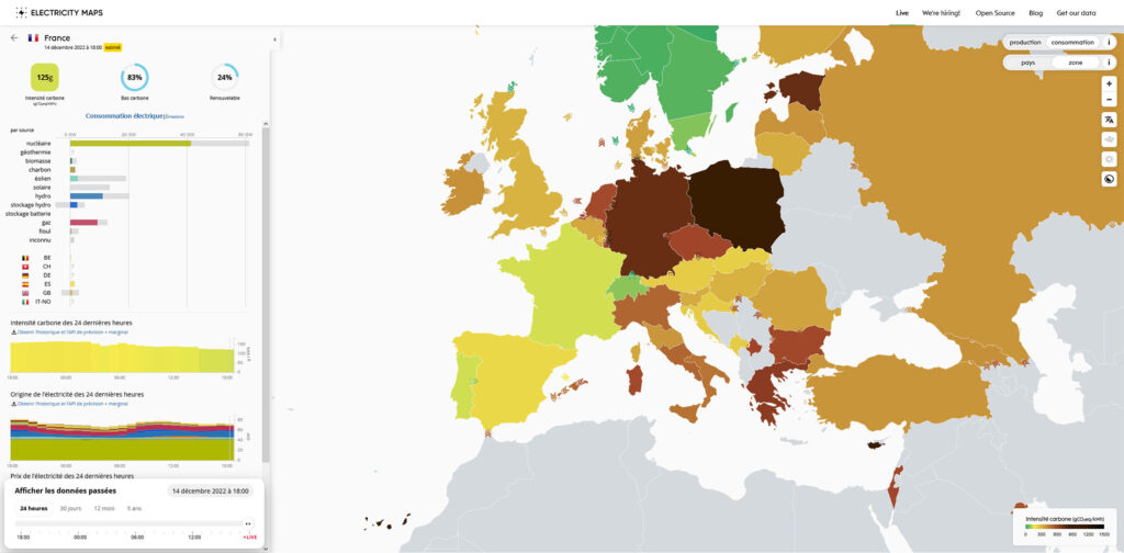 France carte électricité