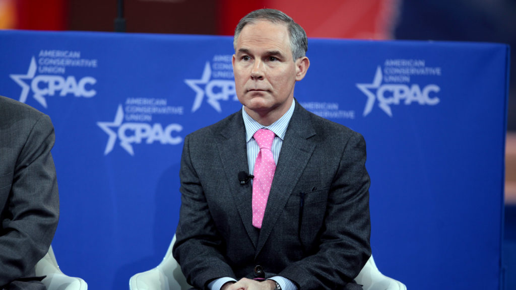 Scott Pruitt, responsable de l'Agence de protection de l'environnement. Scott Pruitt, responsable de l'Agence de protection de l'environnement.