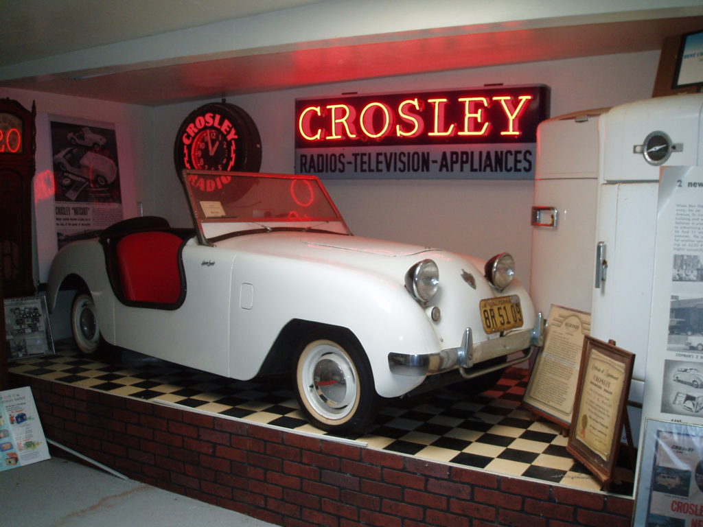 La marque Crosley à la fin des années 1950 a commercialisé de l'électroménager, des voitures et même 