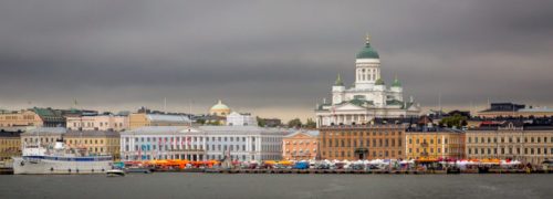 Helsinki is the capital of Finland and home to 1.2 million residents. The cathedral looming in the background is Helsinki Cathedral, originally built in 1852 and was known as St Nicholas' Church until Finnish independence in 1917.