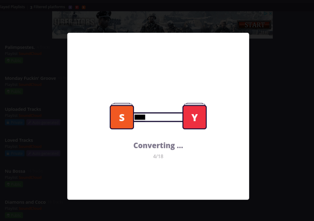 Conversion d'une playlist Soundcloud vers YouTube Conversion d'une playlist Soundcloud vers YouTube