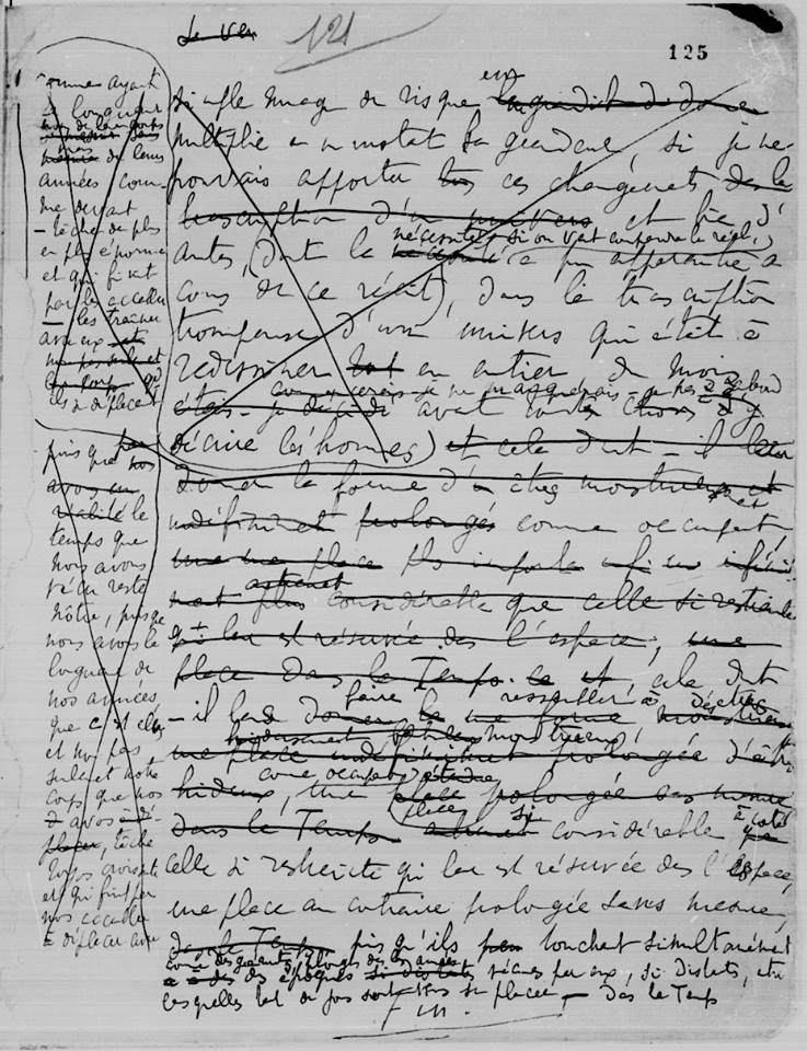 La dernière page du dernier tome de La Recherche du Temps Perdu, Manuscrit, BNF