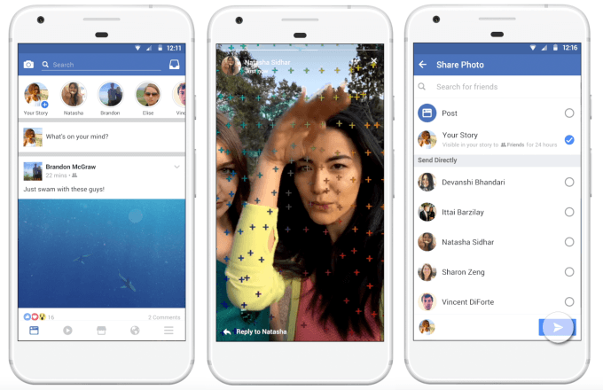 Les « Stories » intégrées sur Facebook / Facebook Les « Stories » intégrées sur Facebook / Facebook