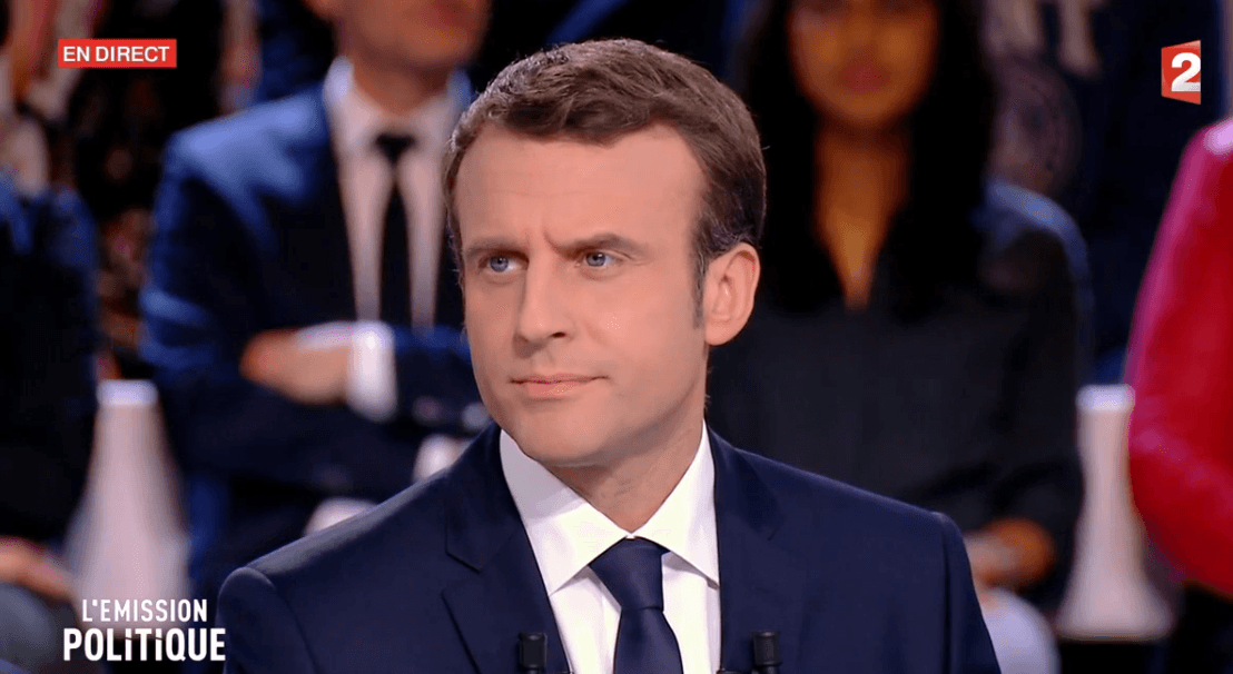 Emmanuel Macron a poussé la loi sur les fausses informations. // Source : Capture d'écran / France TV Info