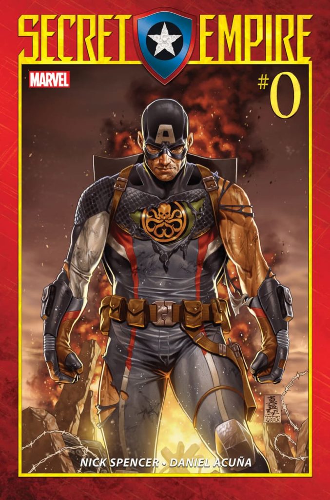 Couverture de Secret Empire #0, dessinée par Mark Brooks Couverture de Secret Empire #0, dessinée par Mark Brooks