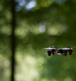 Un drone en forêt. // Source : Benoit