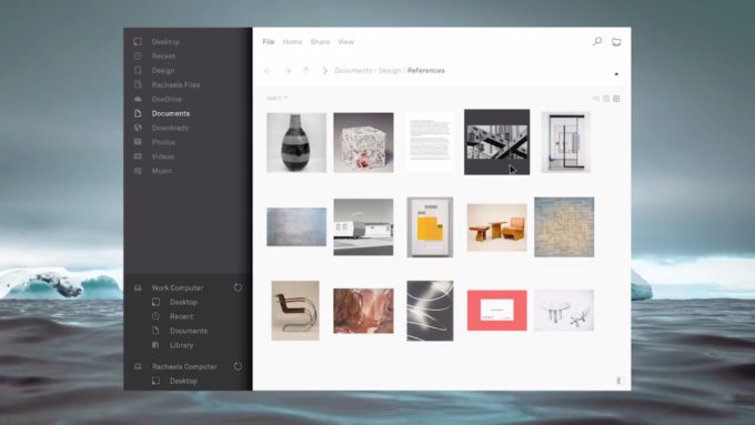 Un concept par Microsoft d'un explorateur de fichier utilisant Fluent Un concept par Microsoft d'un explorateur de fichier utilisant Fluent