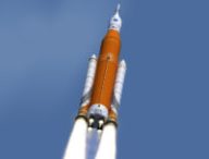 Vue d'artiste du Space Launch System. // Source : NASA/MSFC
