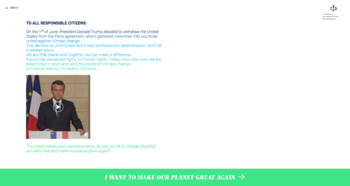 Make Our Planet Great Again Make Our Planet Great Again