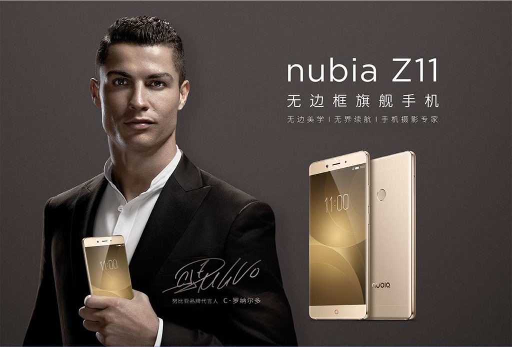 Nubia n'est certes pas connu en Europe, mais Ronaldo est débauché pour en faire la pub en Chine Nubia n'est certes pas connu en Europe, mais Ronaldo est débauché pour en faire la pub en Chine