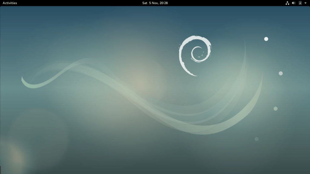 Capture d'écran de Debian Stretch, Gnome Capture d'écran de Debian Stretch, Gnome