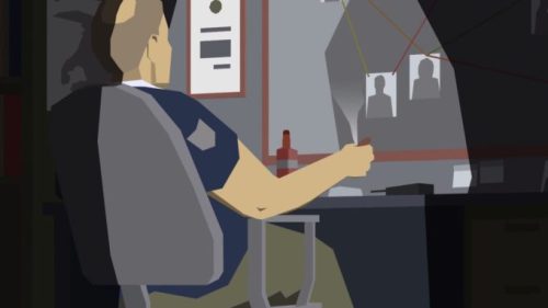 Extrait d'un jeu vidéo représentant un policier. Image d'illustration. // Source : Weappy Studio