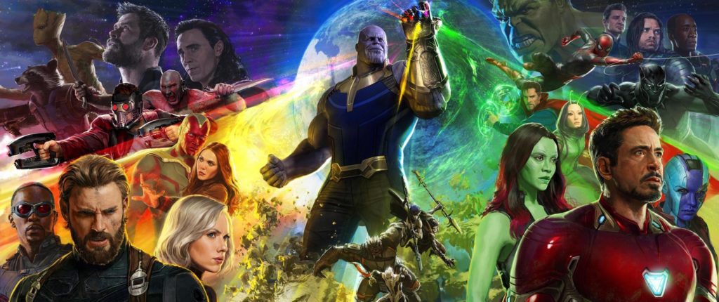 Affiche d'Avengers : Infinity War, dévoilée lors du Comic Con et réalisée par Ryan Meinerding. Affiche d'Avengers : Infinity War, dévoilée lors du Comic Con et réalisée par Ryan Meinerding.