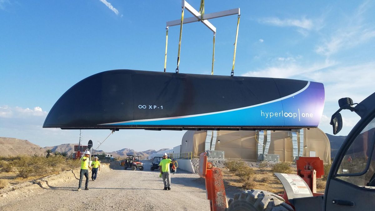 Une capsule imaginée par Hyperloop One. // Source : Virgin Hyperloop One