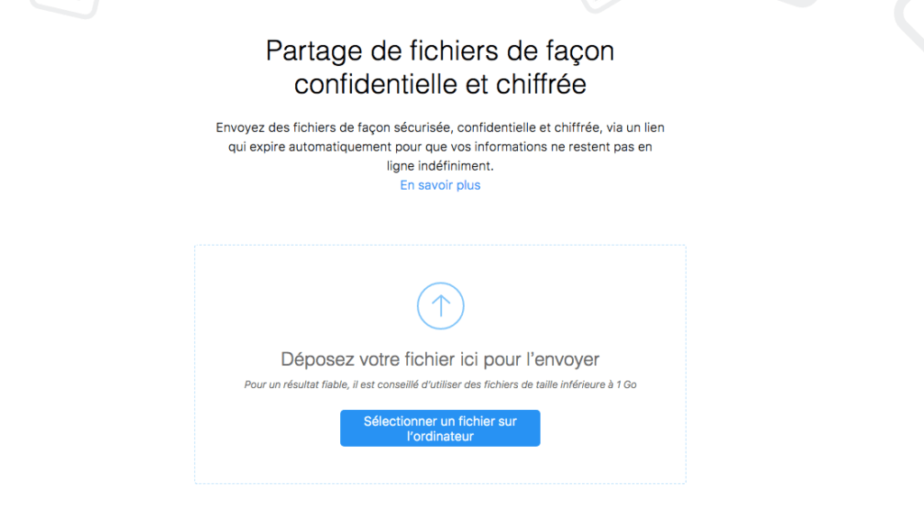 Firefox Send / Capture d'écran