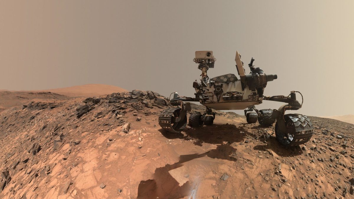 Curiosity se photographiant en selfie sur Mars. // NASA/JPL-Caltech/MSSS