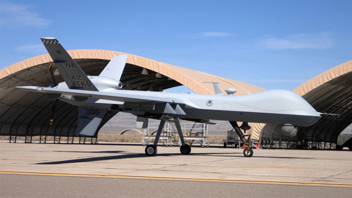 Le MQ-9 Reaper, un drone militaire. // Source : Senior Airman Larry E. Reid Jr.