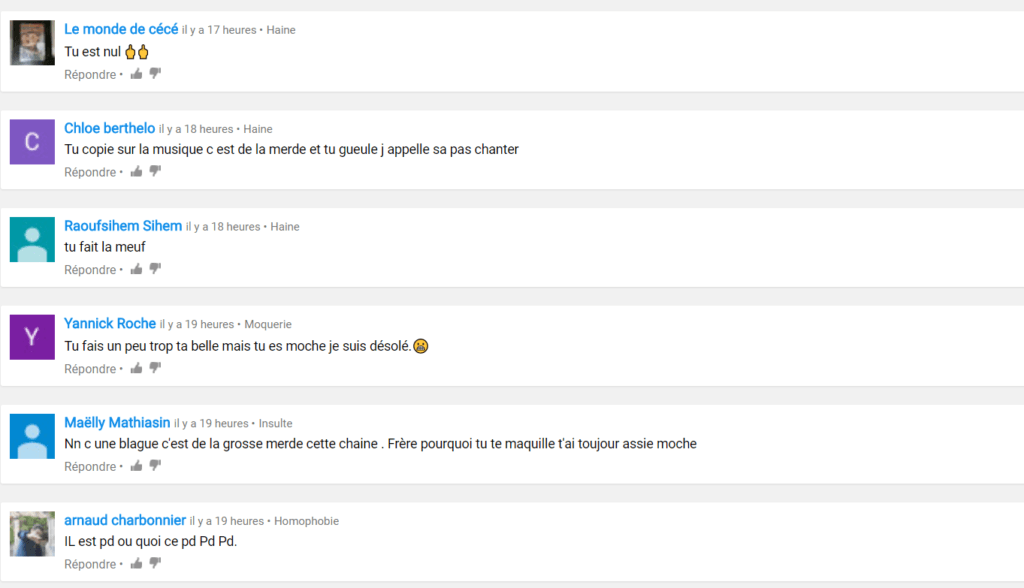 Extrait des commentaires que supprime Bodyguard Extrait des commentaires que supprime Bodyguard