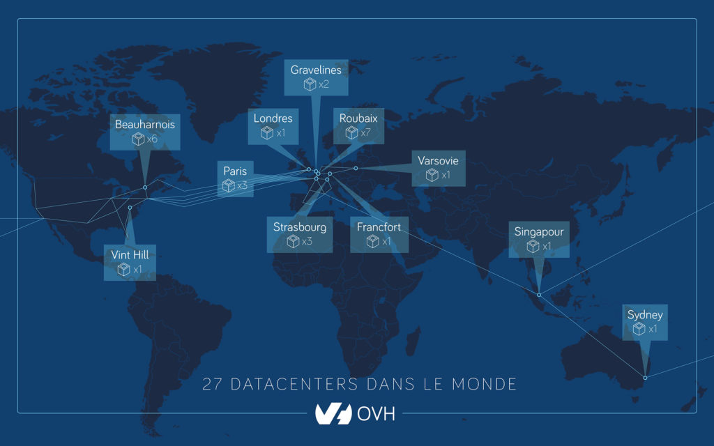 Les centres de données d'OVH. // Source : OVH Les centres de données d'OVH. // Source : OVH