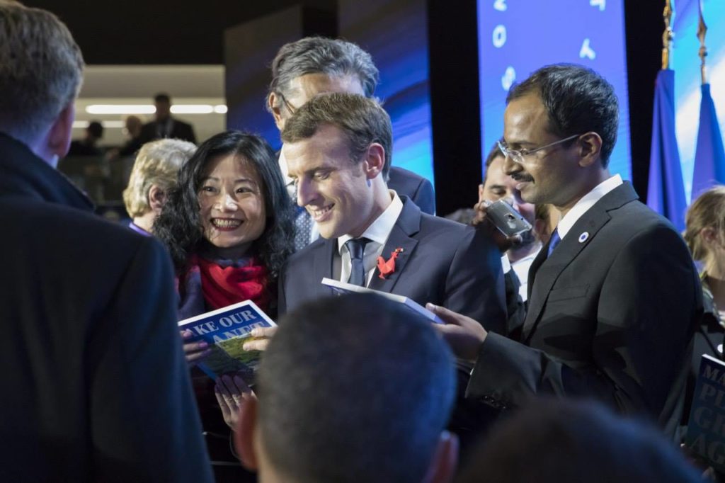 Emmanuel Macron nommant les premiers chercheurs à rejoindre son initiative « Make our planet great again » / Elysée 