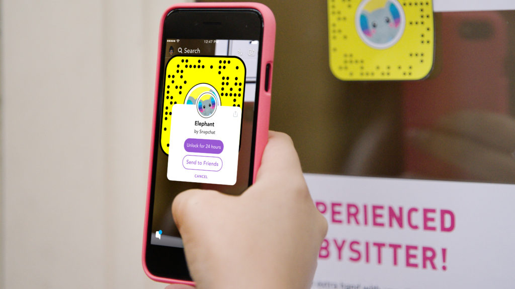 Les Snapcodes permettent d'obtenir des objets originaux / Snap. Inc