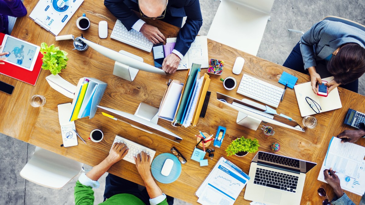 Group of Multiethnic Busy People Working in an Office