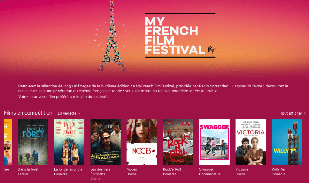 La sélection My French Film Festival sur iTunes France La sélection My French Film Festival sur iTunes France
