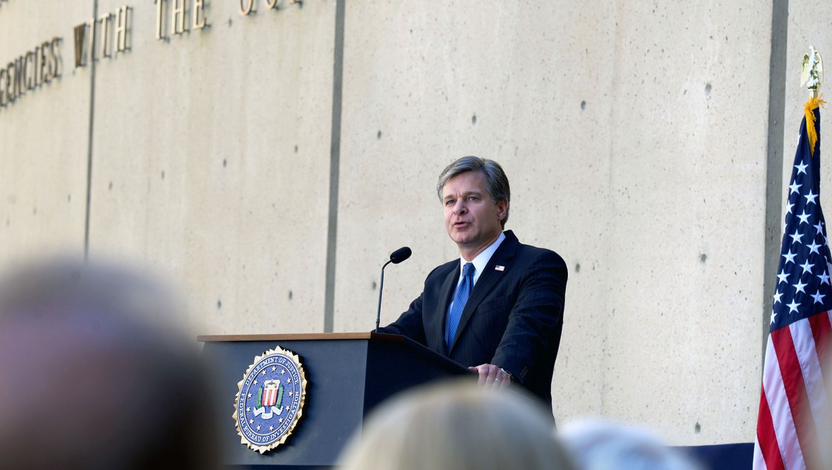 Christopher Wray, l'actuel patron du FBI. // Source : FBI