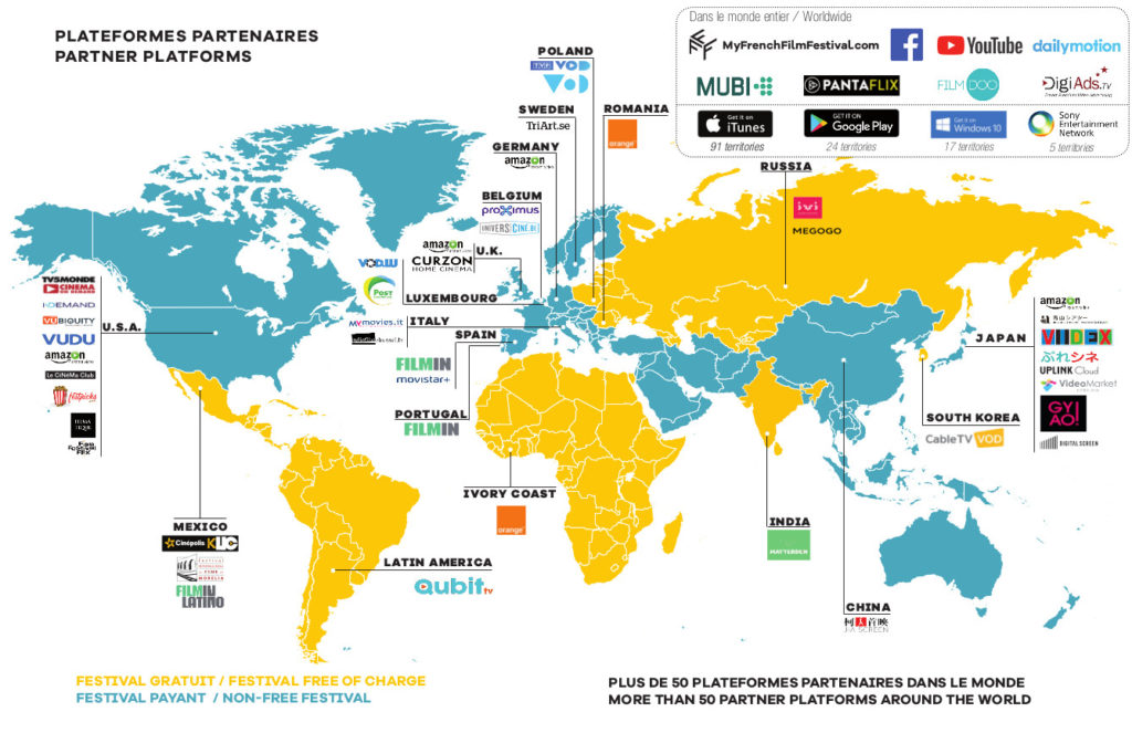 Les partenariats d'UniFrance pour le My French Film Festival 