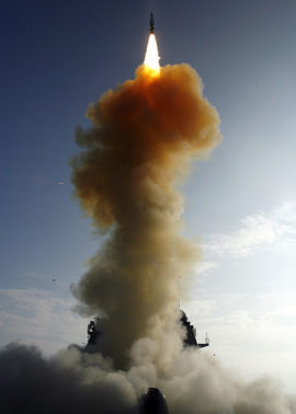 Un tir de missile anti-satellite.CC US Navy 