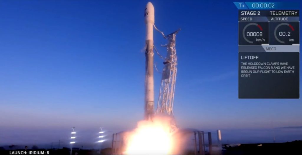 Iridium Next 41-50 SpaceX décollage
