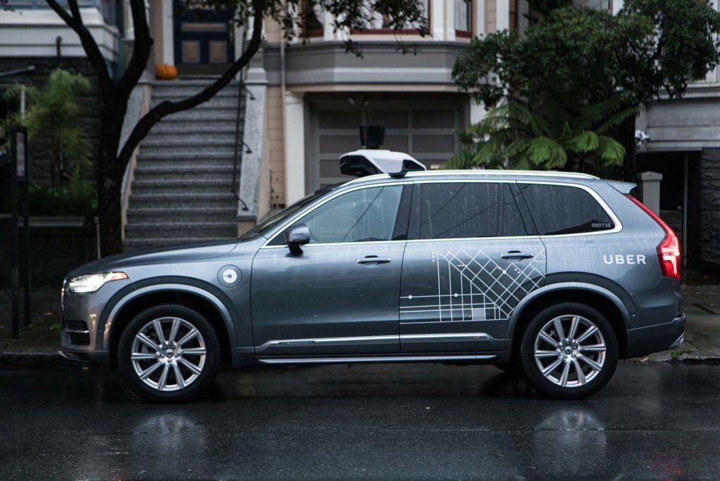 Un véhicule Uber Volvo XC90 // Source : Uber