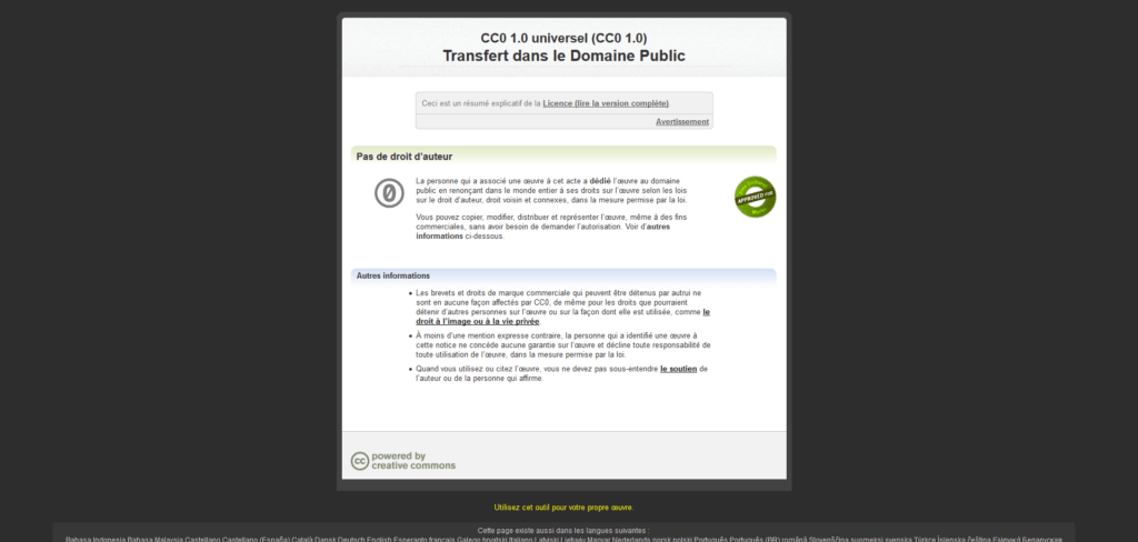 Creative Commons CC0 Creative Commons CC0