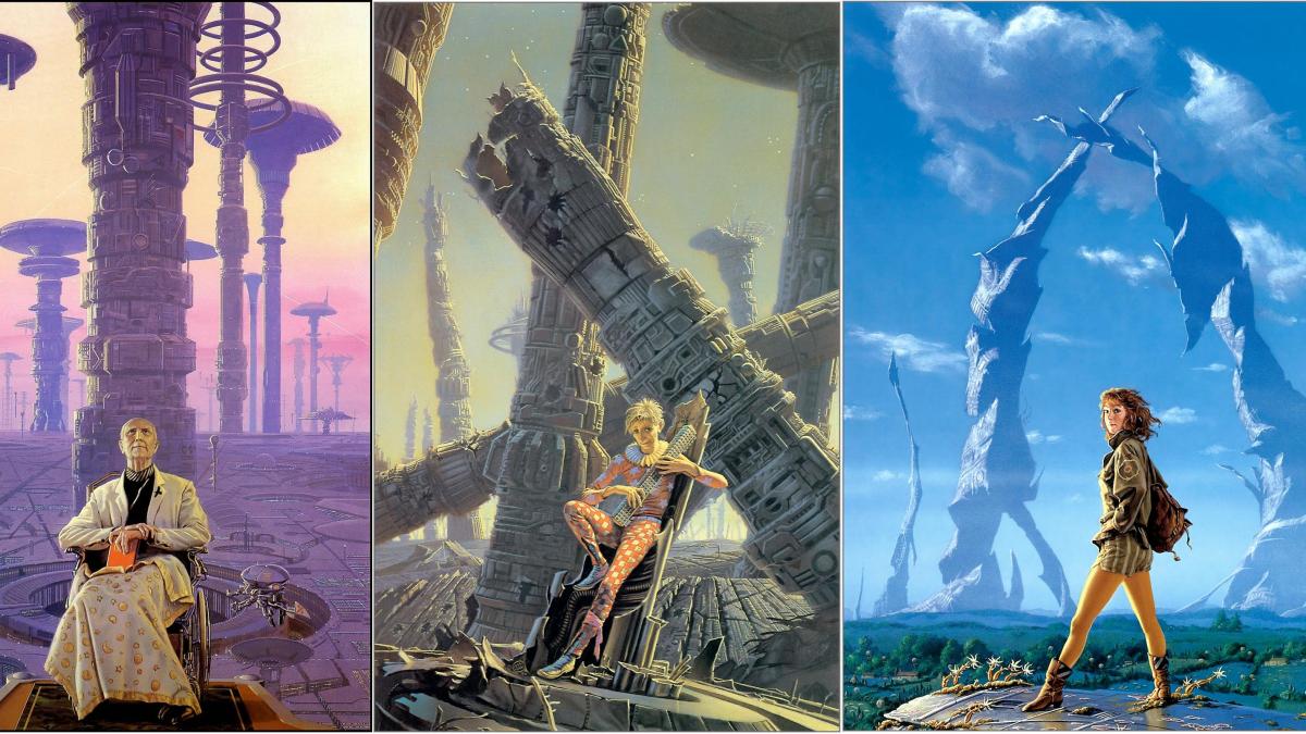 Artworks officiels de la trilogie Fondation  // Source : Michael Whelan