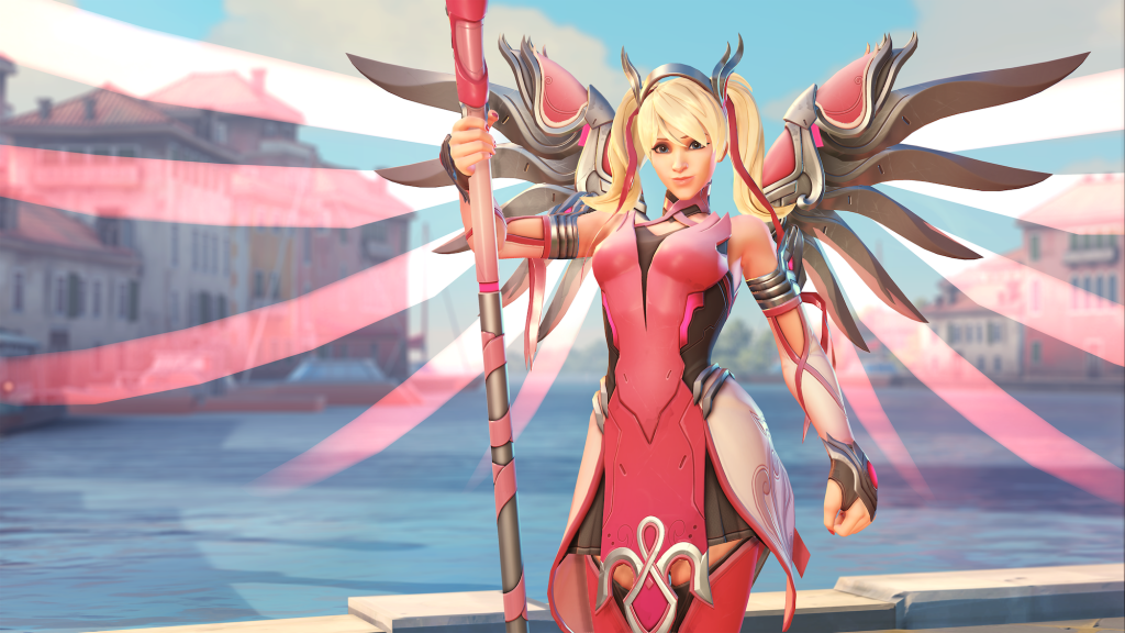 Overwatch : Blizzard vend un skin Pink Mercy pour financer la recherche contre le cancer du sein