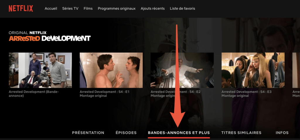 Capture d'écran Netflix France