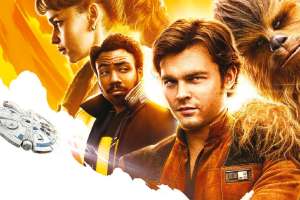 Alden-Ehrenreich-Donald-Glover-Emilia-Clarke-and-Chewbacca-in-Solo-A-Star-Wars-Story