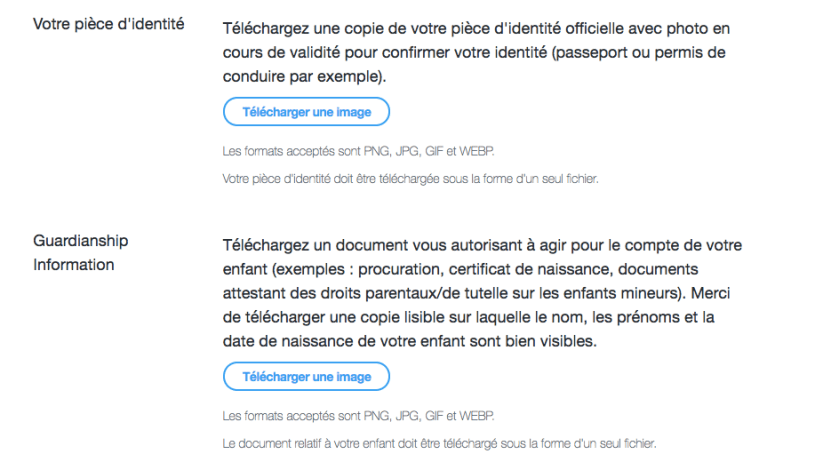 Formulaire de révision de Twitter Formulaire de révision de Twitter
