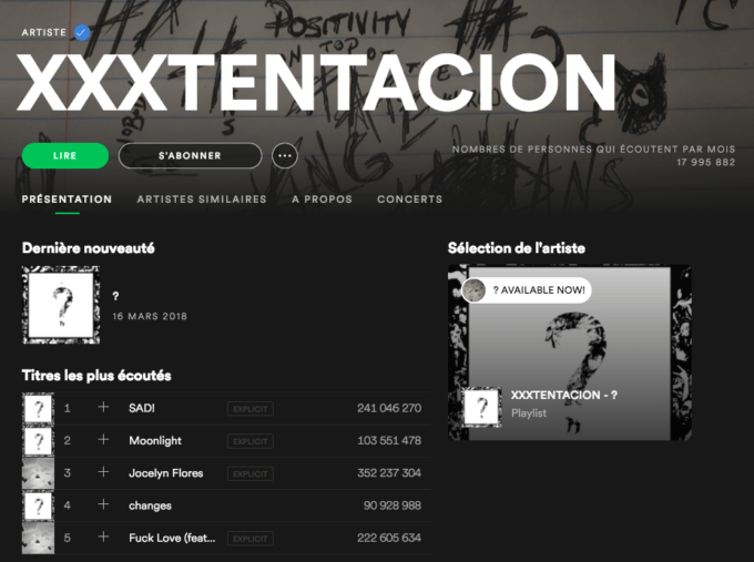 Capture d'écran Spotify Capture d'écran Spotify