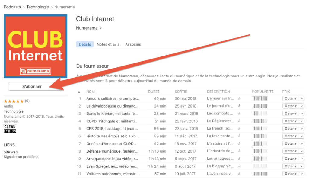 Club Internet sur iTunes Club Internet sur iTunes