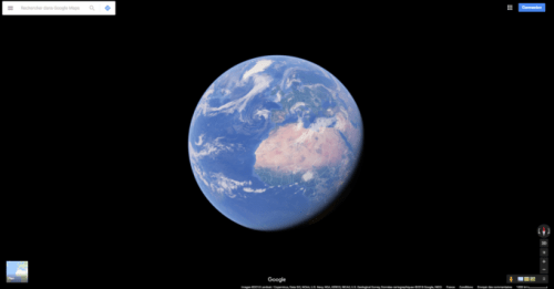 google maps terre espace