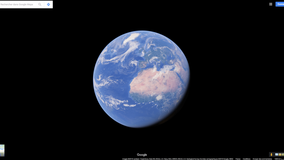 google maps terre espace