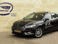 The first of the IntelMobileye 100 car fleet hits the road in Jerusalem in May 2018. Intel and Mobileye, an Intel Company, announced on May 17, 2018, that they are testing the first cars in a 100-car autonomous vehicle fleet on the streets of Jerusalem to demonstrate Intel's approach to making safe autonomous driving a reality. (Credit: Intel Corporation)