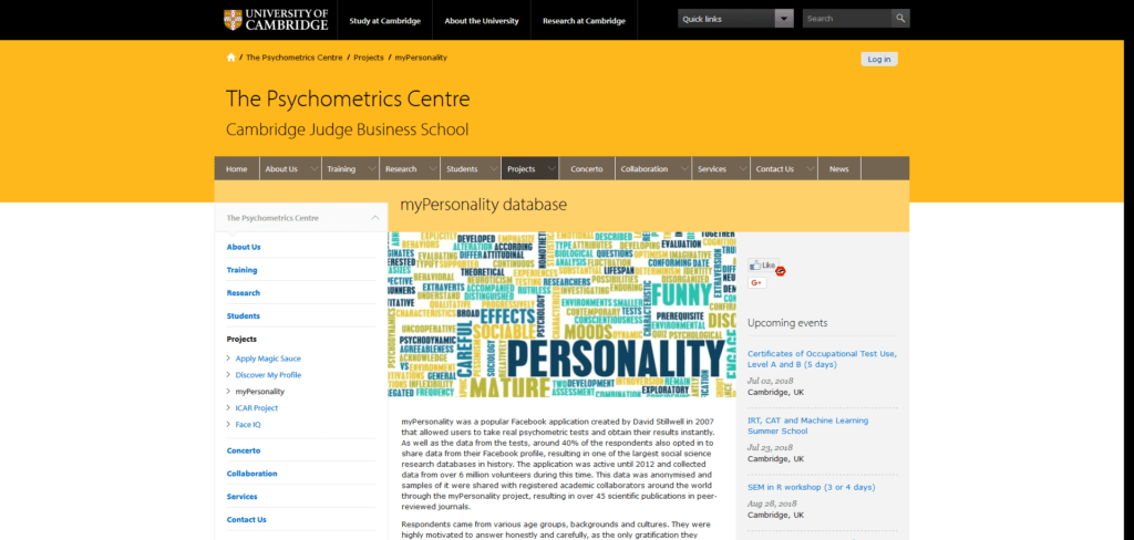 myPersonality myPersonality