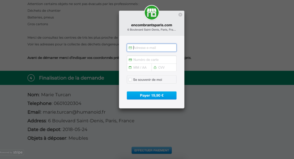 Capture d'écran du site privé Capture d'écran du site privé