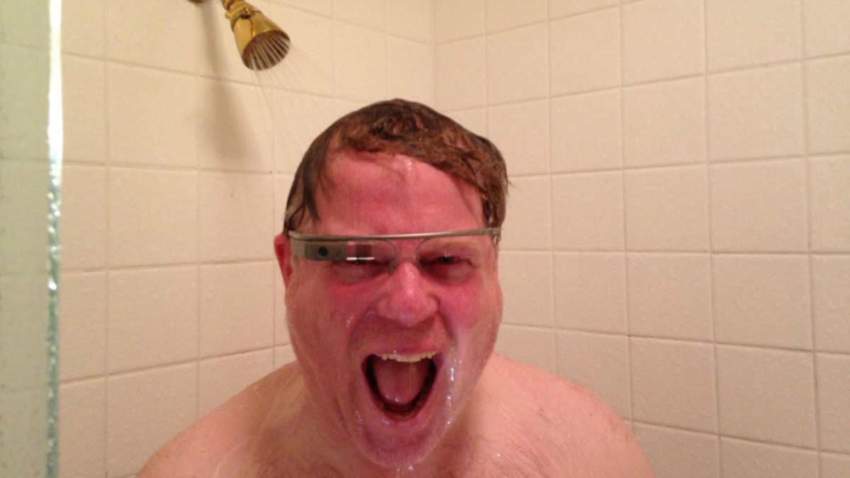 shower google glass