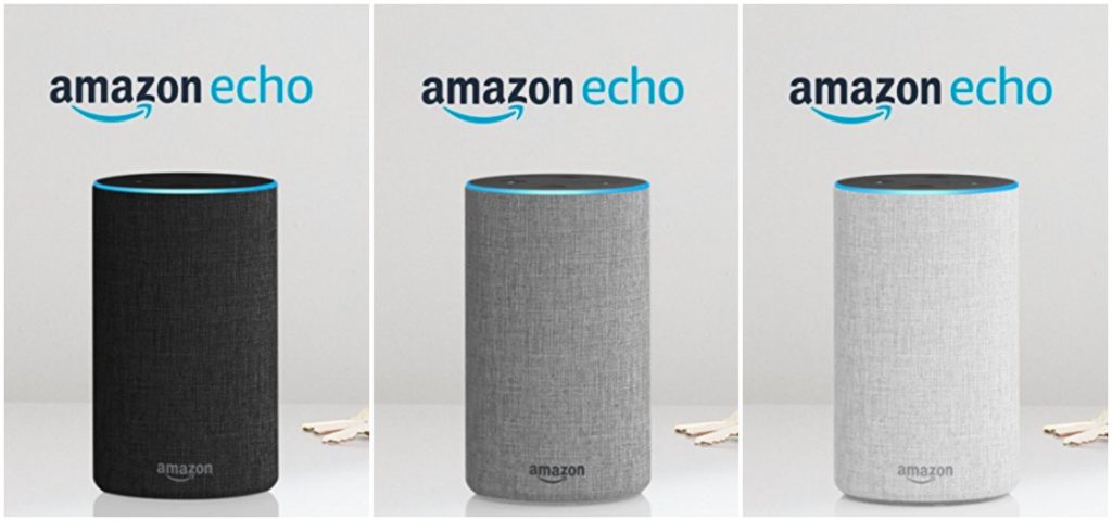 Les trois teintes d'Amazon Echo