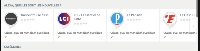 Capture d'écran Amazon Echo Capture d'écran Amazon Echo