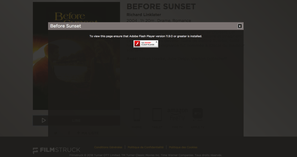 Capture d'écran FilmStruck Capture d'écran FilmStruck