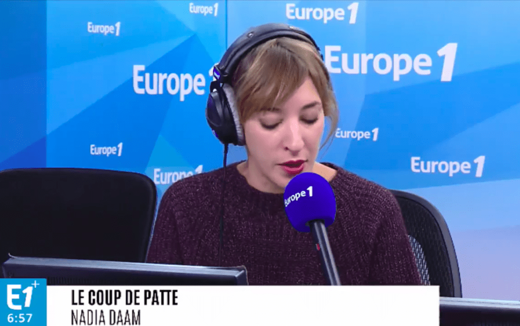 Nadia Daam sur Europe 1. Capture d'écran.